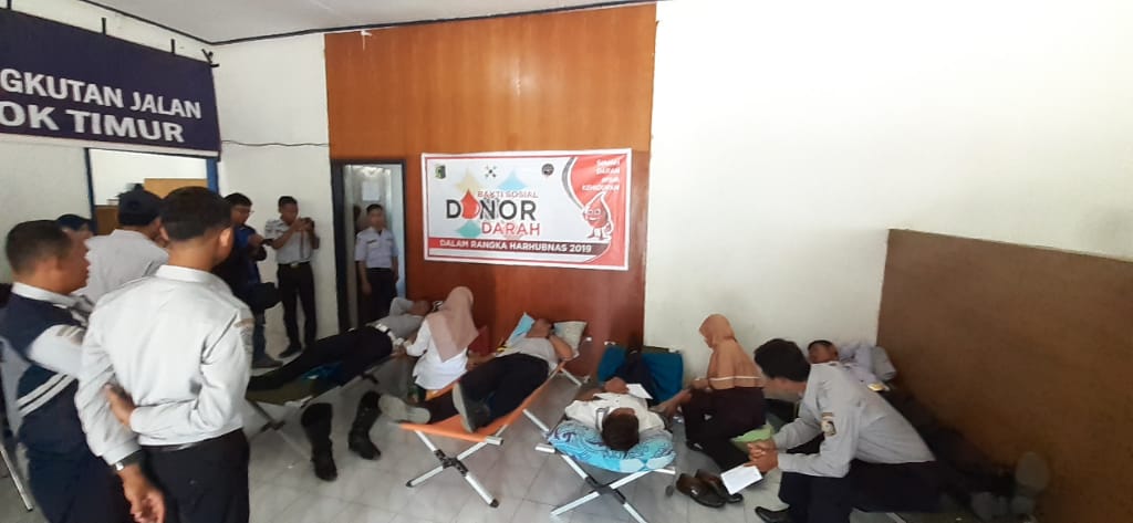 Rangkaian Kegiatan Harhubnas 2019, Dinas Perhubungan Kab. Lombok Timur Gelar Donor Darah